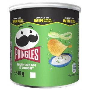PRINGLES SOUR CREAM & ONION CHIPS 12x40GR